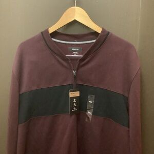 Alfani Red and Black‎ Zip Up Sweater with Classic Design
